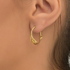 Gold Jasmine Branch Earrings