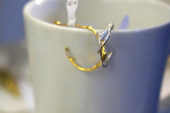 Gold Jasmine Branch Earrings