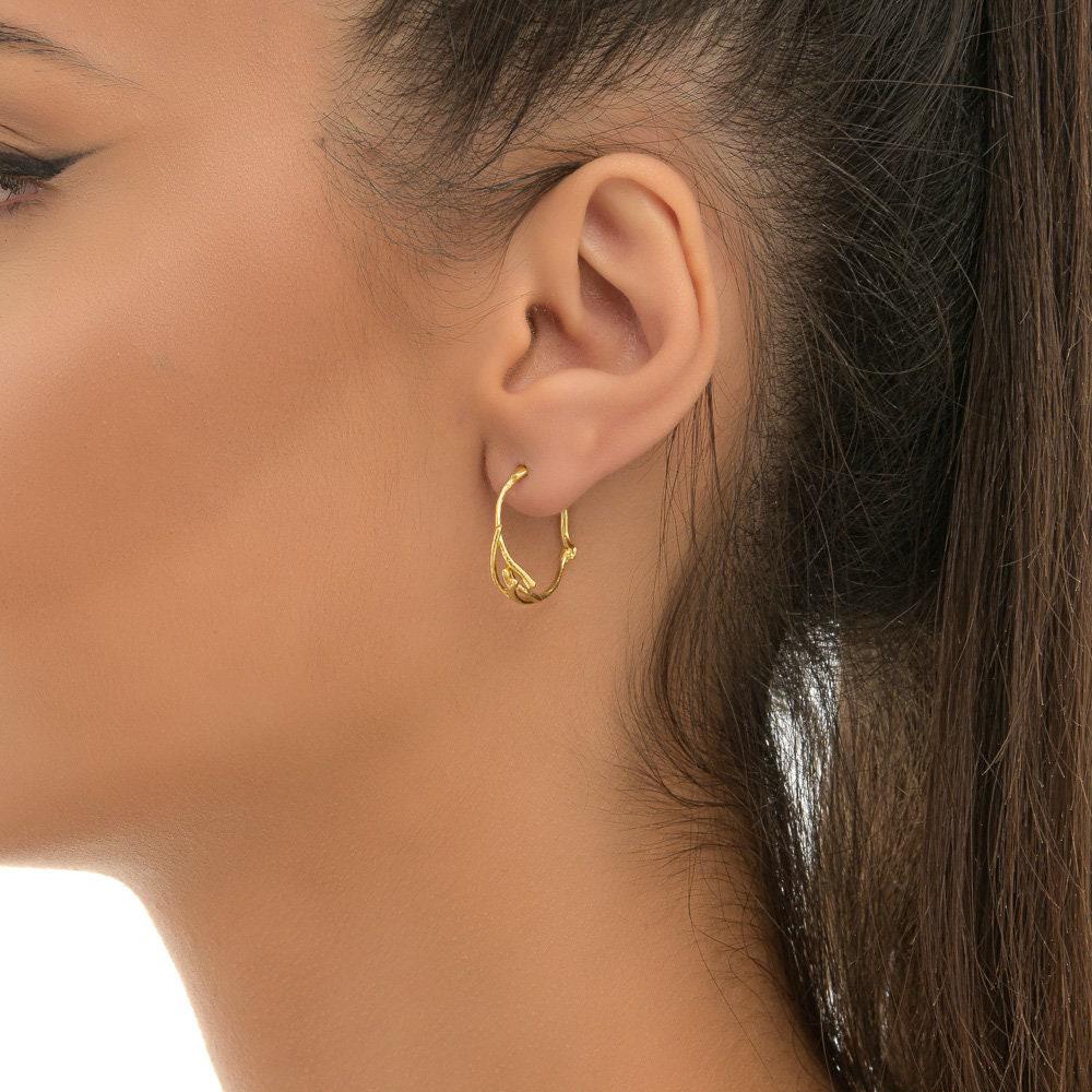Gold Jasmine Branch Earrings